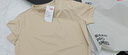 京東京造80支液氨棉女裝新款潮流打底衫短袖春裝女士t恤 燕麥色 M 曬單實(shí)拍圖