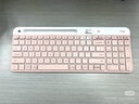 羅技（Logitech）時(shí)尚系列 K580 無(wú)線(xiàn)藍牙鍵盤(pán) 辦公鍵盤(pán) 便攜超薄 筆記本鍵盤(pán) 平板鍵盤(pán) 茱萸粉 101鍵 曬單實(shí)拍圖