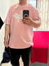 蓋璞男女裝夏季款純棉印花大logo短袖T恤寬松時(shí)髦上衣727507 粉色 L (175/96A) 亞洲尺碼 【偏大，建議拍小一碼】 曬單實(shí)拍圖