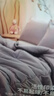 雅鹿·自由自在 A類(lèi)抗菌空調被春秋夏涼被子夏季單人薄被子150x200cm 淺灰 曬單實(shí)拍圖