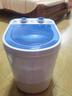 長(cháng)虹迷你洗衣機小型半全自動(dòng)內衣內褲家用單桶洗衣機洗脫一體母嬰兒童學(xué)生宿舍出租房公寓洗襪子神器 白色4.5KG【升級款】金鉆電機+藍光除菌+瀝水籃 曬單實(shí)拍圖