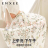 嫚熙（EMXEE）嬰兒紗布浴巾純棉寶寶新生兒童大尺寸浴巾 綺幻花信 110×110cm 曬單實(shí)拍圖