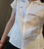 UR2026夏季新款女裝時(shí)尚復古休閑收腰系帶開(kāi)襟襯衫UYY250068 本白 M 曬單實(shí)拍圖