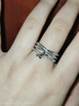 XUPING旭平首飾合金時(shí)尚氣質(zhì)交叉設計簡(jiǎn)約人造石高級感百搭戒指送新年禮物 戒指 #6b 曬單實(shí)拍圖