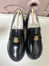 天美意常青藤樂(lè )福鞋女單鞋明星同款厚底小徽章通勤百搭小皮鞋時(shí)尚女鞋 【徽章款】-黑色（孔雪兒段奧娟同款） 35 曬單實(shí)拍圖