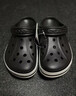 卡駱馳（CROCS）洞洞鞋貝雅卡駱班輕便耐磨一腳蹬休閑鞋|205089 黑色/白色-066 43 (270mm) 曬單實(shí)拍圖