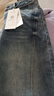 三彩【100棉】2026春季新款休閑牛仔褲寬松彎刀褲高腰長(cháng)褲設計感M 霧霾藍 L 165/72A 曬單實(shí)拍圖