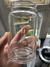 富光清然玻璃杯 高硼硅玻璃水杯子 女生便攜牛奶咖啡刻度茶杯330ml 曬單實(shí)拍圖