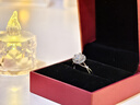 央創(chuàng  )時(shí)尚中國黃金鉆戒求婚戒指莫桑鉆莫桑石1一克拉銀戒指女款單戒女S925 曬單實(shí)拍圖