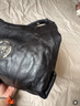 GROTTO個(gè)樂(lè )經(jīng)典黑石hobo包大小號植鞣綿羊皮腋下單肩斜挎軟包通勤禮物 經(jīng)典黑 銀標S 曬單實(shí)拍圖