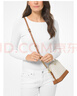 MICHAEL KORS 邁克高仕 MK Jet Set Charm 中號皮質(zhì)貝殼包斜挎包 香草白 / 棕色 149 中號 曬單實(shí)拍圖