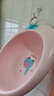 茶花 兒童抗菌洗臉盆31.7cm1只加厚塑料盆洗衣服洗腳盆粉色* 曬單實(shí)拍圖