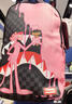 SPRAYGROUNDsg鯊魚(yú)雙肩包鯊魚(yú)嘴玫紅涂鴉詩(shī)歌PVC男女同款情侶款大容量書(shū)包 粉紅豹 曬單實(shí)拍圖