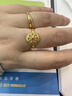 六福珠寶光影金足金雙環(huán)碎碎冰實(shí)心手工繞金線(xiàn)工藝黃金戒指計價(jià)GJG0215DS 15號-1.89克(含工費289元) 曬單實(shí)拍圖