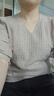 俞兆林俞兆林針織打底衫女秋冬季V領(lǐng)內搭修身毛衣長(cháng)袖t恤基礎打底上衣 曬單實(shí)拍圖