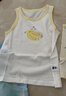 迷你巴拉兒童寶寶網(wǎng)眼背心夏季吸汗透氣打底睡衣【2件裝】 黃色調 【2件裝】 100 曬單實(shí)拍圖