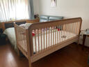 NORDICBABY北歐寶貝床邊加寬拼接床大人可睡嬰兒床實(shí)木板兒童床新生兒字母床 單床+椰棕床墊+床圍 200*80cm 曬單實(shí)拍圖