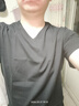 七匹狼短袖男純棉t恤男V領(lǐng)打底衫100%全棉小白t透氣舒適打底衫 曬單實(shí)拍圖