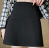 雪茜曼毛呢半身裙包臀裙女春季新款韓版百搭A字裙高腰顯瘦小個(gè)子短裙 曬單實(shí)拍圖