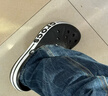 卡駱馳（CROCS）貝雅卡駱班洞洞鞋輕便耐磨一腳蹬休閑鞋女鞋時(shí)尚沙灘鞋|205089 黑色/白色-066 43 (270mm) 曬單實(shí)拍圖