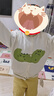 嘟嘟家寶寶套裝春季男童兩件套衣服兒童春裝卡通可愛(ài)童裝女童衛衣衛褲潮 米底恐龍+湖綠色褲子 110 曬單實(shí)拍圖