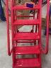 競遠倉庫登高梯裝卸車(chē)移動(dòng)平臺梯樓超市理貨貨架梯子登高梯 紅色5步離地1.3米五步梯 曬單實(shí)拍圖