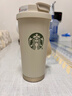 星巴克杯子雙飲口水杯保溫杯吸管杯美式咖啡杯禮盒教師節禮物伴手禮 520ml白金女神 曬單實(shí)拍圖