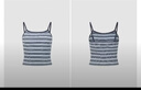 UR秋季新款女裝時(shí)尚休閑撞色條紋吊帶針織背心UYY950059 粉藍條紋 M 曬單實(shí)拍圖