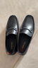奧康（Aokang）商務(wù)休閑皮鞋舒適軟底駕車(chē)鞋低幫套腳懶人樂(lè )福鞋一腳蹬黑39碼 曬單實(shí)拍圖