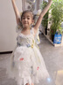 G.duck童裝洛麗塔公主裙女童連衣裙夏季新款生日禮服兒童裙子超仙蓬蓬裙 拖尾+裙子 100 尺碼2~3歲【 90-100cm】 曬單實(shí)拍圖