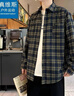 真維斯戶(hù)外運動(dòng)長(cháng)袖襯衫男士春秋百搭寬松翻領(lǐng)格子襯衣戶(hù)外休閑外套 橘色 XL 曬單實(shí)拍圖