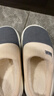 潔麗雅（Grace）棉拖鞋男士秋冬季室內防臭防滑居家保暖厚底踩屎感拖鞋男款冬天 曬單實(shí)拍圖