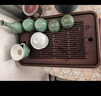 泥也茶盤(pán)托盤(pán)瀝水盤(pán)茶臺茶盤(pán)儲水式家用茶盤(pán)帶排水功夫茶具茶海干泡臺 曬單實(shí)拍圖