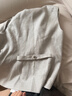 ZEZI銀絲亞麻馬甲單排扣通勤上衣圓領(lǐng)外穿背心內搭時(shí)尚氣質(zhì)休閑春新款 鎏金米 M （110-120斤） 曬單實(shí)拍圖