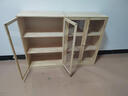 實(shí)木落地置物柜格子柜防塵收納儲物柜矮柜自由組合書(shū)架幼兒園書(shū)柜 高透亞克力3門(mén)【無(wú)漆松木】90CM 曬單實(shí)拍圖