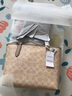 蔻馳（COACH） 官方授權 CITY 23經(jīng)典雙C標志印花女士單肩手提包托特包女包 沙黃色/灰褐色CU759SVPWH 曬單實(shí)拍圖