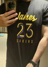 NBA 洛杉磯湖人勒布朗詹姆斯T恤 籃球球員運動(dòng)休閑短袖 騰訊體育 2XL 曬單實(shí)拍圖