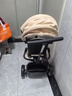 ANGI BABY兒童三輪車(chē)1-3-6歲車(chē)寶寶三輪車(chē)腳踏車(chē)遛娃神器多功能手推嬰兒車(chē) 米色 【可坐可躺+可折疊】 推騎兩用嬰兒推車(chē)周歲生日禮物 曬單實(shí)拍圖