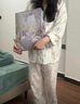嫚熙（EMXEE）睡衣春夏季孕婦裝衣服褲子哺乳待產(chǎn)產(chǎn)后月子服家居服套裝彈力絲麻 淺草曼波-兩件套（無(wú)哺乳口） L 曬單實(shí)拍圖