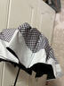 繁夏日系經(jīng)典黑白格子折疊雨傘防曬防紫外線(xiàn)遮陽(yáng)傘晴雨兩用便攜太陽(yáng)傘 曬單實(shí)拍圖