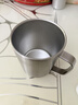 MUJI 不銹鋼 雙層馬克杯 水杯杯子帶把手桌面 銀色L  510ml 曬單實(shí)拍圖