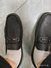 紅蜻蜓真皮豆豆鞋男新款高端休閑皮鞋軟底一腳蹬商務(wù)鞋WHA15520 黑色 42 曬單實(shí)拍圖