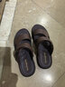 紅蜻蜓涼鞋男26夏季外穿涼拖軟底涼皮鞋中老年爸爸鞋WTT221182S棕色43 曬單實(shí)拍圖