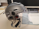 野馬（YEMA）3C認證電動(dòng)車(chē)頭盔男女摩托車(chē)半盔夏季防曬四季通用雙鏡片0感天窗電瓶車(chē)安全帽370S 亞鈦灰配透長(cháng)鏡 曬單實(shí)拍圖