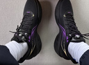李寧輕速4丨籃球鞋男鞋輕量高回彈支撐穩定場(chǎng)地運動(dòng)鞋 黑色/熒光葡萄紫-7 頭盔 41.5 曬單實(shí)拍圖