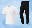 李寧（LI-NING）運動(dòng)套裝男26新品速干透氣t恤短袖長(cháng)褲套裝跑步健身訓練服騎行服 曬單實(shí)拍圖