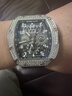 布加迪（BONEST GATTI）手表男士德國機械表全自動(dòng)夜光鑲鉆輕奢腕表情人節新年禮物送男友 多功能月相BG5004-R1銀殼黑面黑膠帶 曬單實(shí)拍圖