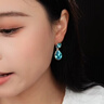 XUPING旭平首飾仿水晶時(shí)尚氣質(zhì)簡(jiǎn)約百搭肥方靈動(dòng)水滴耳飾送新年禮物 藍色-4號色 曬單實(shí)拍圖
