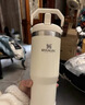 STANLEY保溫杯水杯折疊吸管杯大容量杯子戶(hù)外運動(dòng)高顏值居家男女禮物 【新色來(lái)襲】米白色 887ml 曬單實(shí)拍圖
