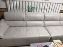 顧家家居（KUKA）鋼琴鍵現代頭層牛皮沙發(fā)1259 【基礎版】柔空白-柔韌肌理皮 3.42M 曬單實(shí)拍圖